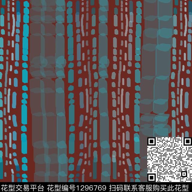 几何条纹混搭手绘线条笔触数码印花华亿平台下载（图片编号: 1296769） - 瓦栏（Walan）