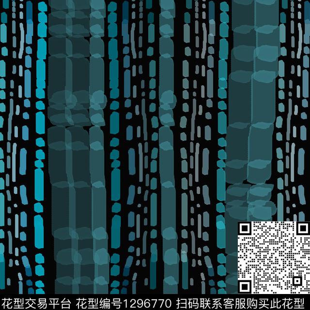 几何条纹混搭手绘线条笔触数码印花华亿平台下载（图片编号: 1296770） - 瓦栏（Walan）