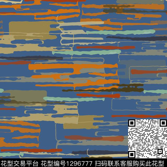 几何手绘线条笔触条纹混搭数码印花华亿平台下载（图片编号: 1296777） - 瓦栏（Walan）