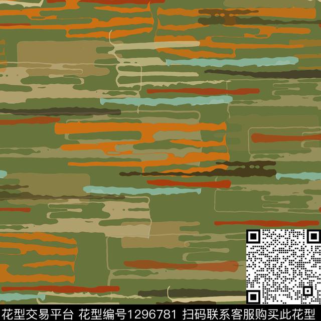 几何手绘线条笔触条纹混搭数码印花华亿平台下载（图片编号: 1296781） - 瓦栏（Walan）