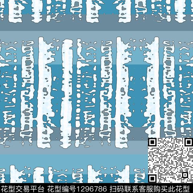 男装休闲花卉手绘线条笔触条纹混搭数码印花华亿平台下载（图片编号: 1296786） - 瓦栏（Walan）