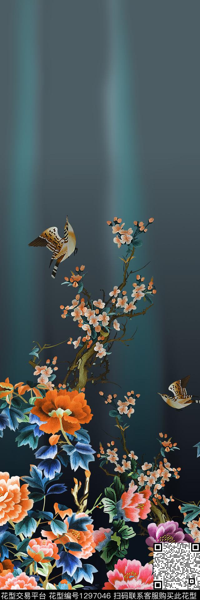 女装定位花香云纱中老年数码印花华亿平台下载（图片编号: 1297046） - 瓦栏（Walan）