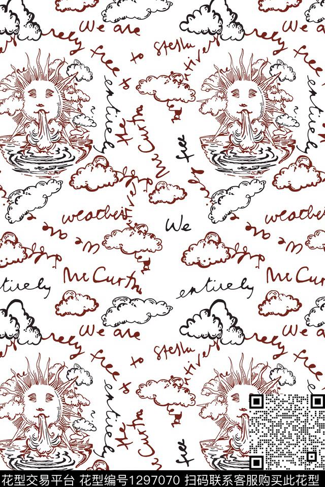 几何美国字母传统印花华亿平台下载（图片编号: 1297070） - 瓦栏（Walan）