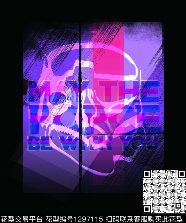 大牌男装数码科技几何炫酷数码印花华亿平台下载（图片编号: 1297115） - 瓦栏（Walan）