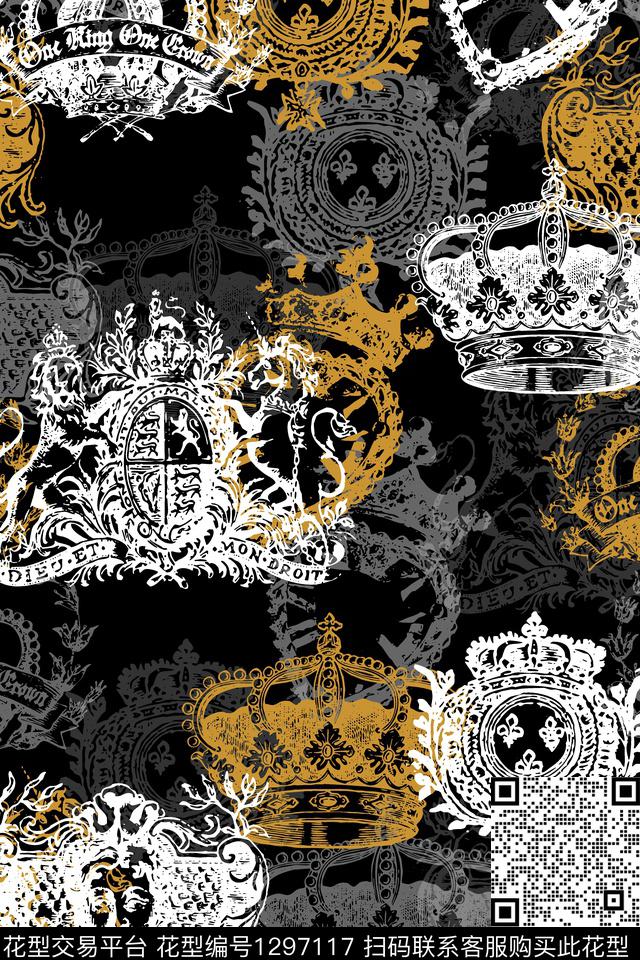 复古潮牌大牌风传统印花华亿平台下载（图片编号: 1297117） - 瓦栏（Walan）