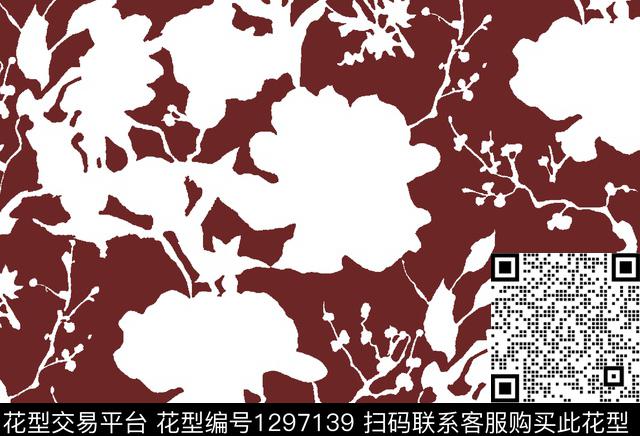 花卉抽象热带华亿平台传统印花华亿平台下载（图片编号: 1297139） - 瓦栏（Walan）