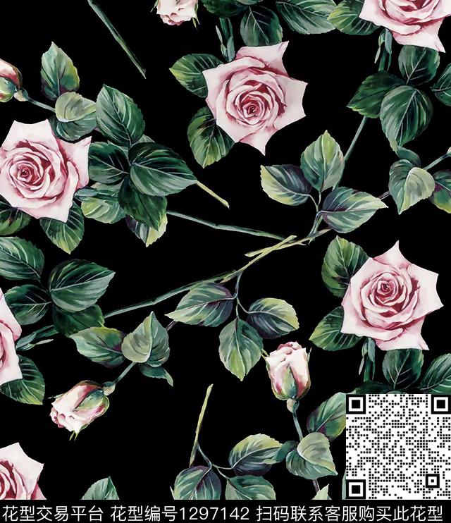 花卉热带华亿平台小碎花数码印花华亿平台下载（图片编号: 1297142） - 瓦栏（Walan）