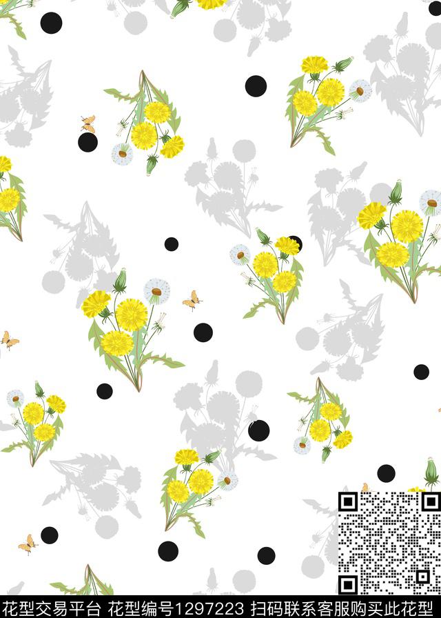 简约清爽底花卉小碎花数码印花华亿平台下载（图片编号: 1297223） - 瓦栏（Walan）