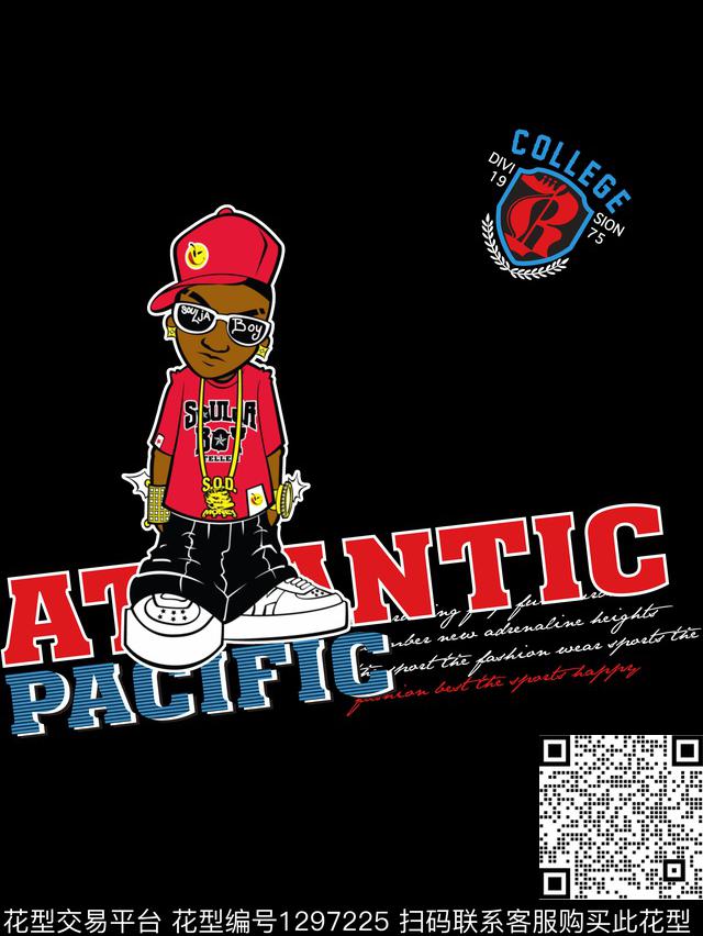 几何潮牌大牌风传统印花华亿平台下载（图片编号: 1297225） - 瓦栏（Walan）