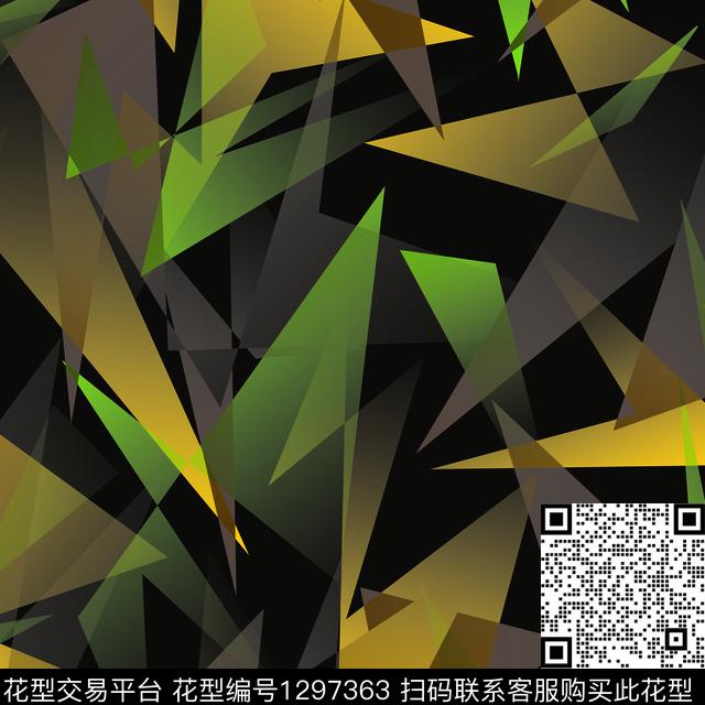 三角形几何男装数码印花华亿平台下载（图片编号: 1297363） - 瓦栏（Walan）