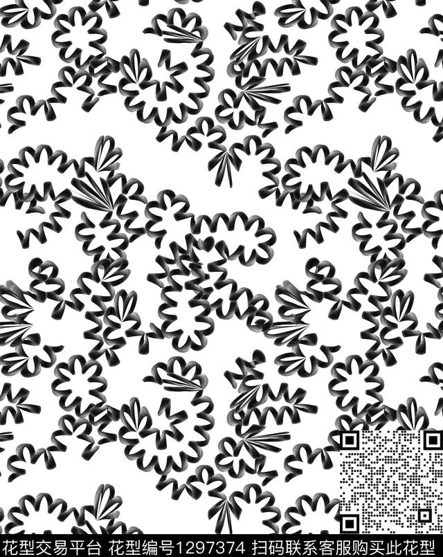 几何满版散花抽象数码印花华亿平台下载（图片编号: 1297374） - 瓦栏（Walan）