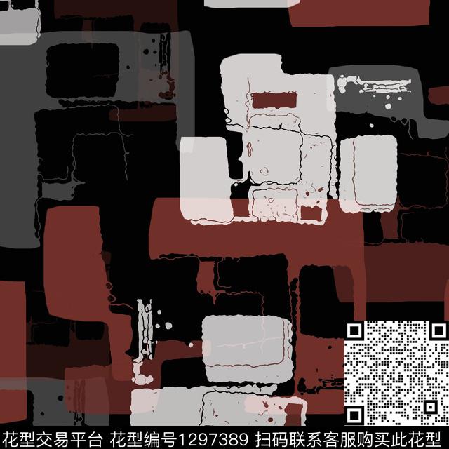 几何抽象手绘线条笔触传统印花华亿平台下载（图片编号: 1297389） - 瓦栏（Walan）