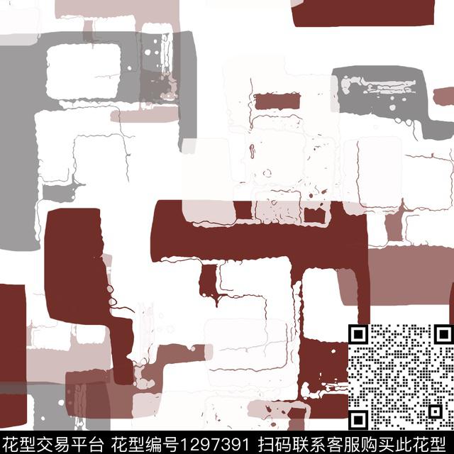 几何抽象手绘线条笔触传统印花华亿平台下载（图片编号: 1297391） - 瓦栏（Walan）