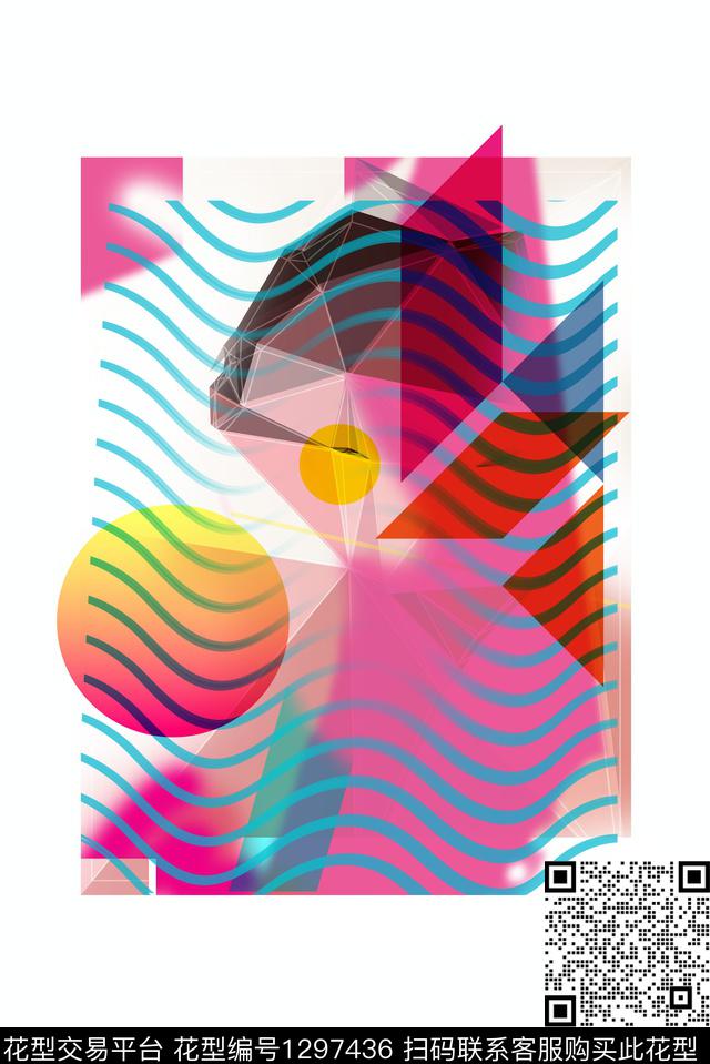 时尚科技大牌原创潮流大图数码印花华亿平台下载（图片编号: 1297436） - 瓦栏（Walan）