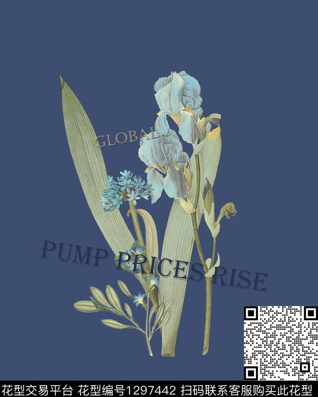 简约复古男装定位花数码印花华亿平台下载（图片编号: 1297442） - 瓦栏（Walan）