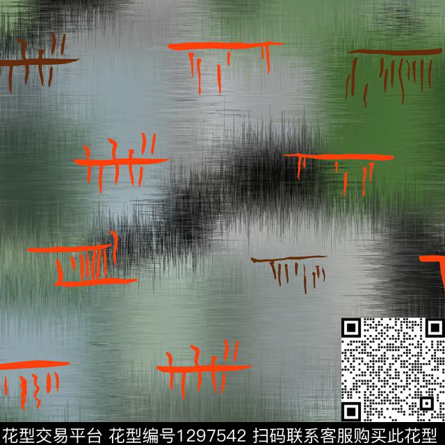 线条画抽象男装春秋传统印花华亿平台下载（图片编号: 1297542） - 瓦栏（Walan）