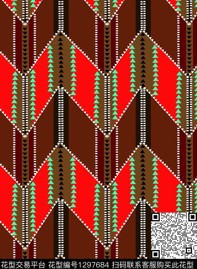 几何混搭几何系列简约传统印花华亿平台下载（图片编号: 1297684） - 瓦栏（Walan）