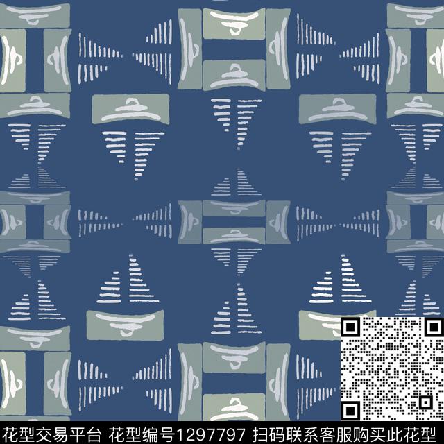 条纹几何手绘线条笔触传统印花华亿平台下载（图片编号: 1297797） - 瓦栏（Walan）