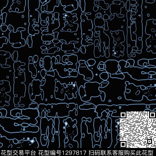 抽象手绘线条笔触肌理纹路传统印花华亿平台下载（图片编号: 1297817） - 瓦栏（Walan）