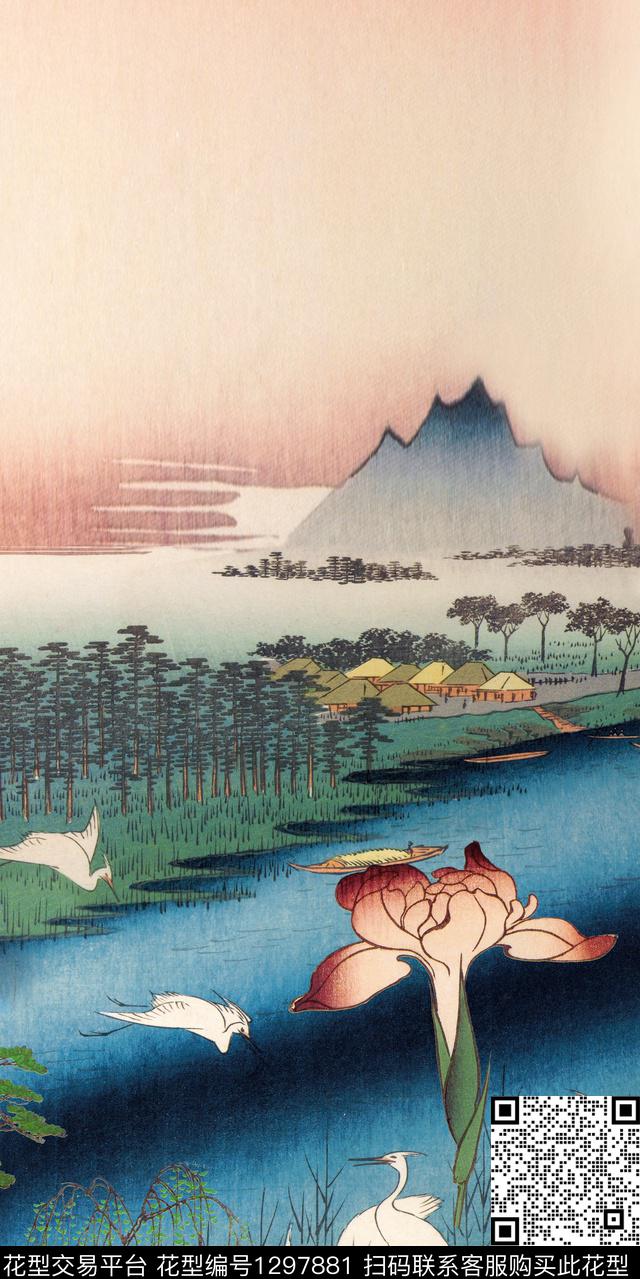 女装定位花双边定位花花卉数码印花华亿平台下载（图片编号: 1297881） - 瓦栏（Walan）