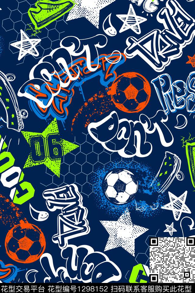 童装字母足球传统印花华亿平台下载（图片编号: 1298152） - 瓦栏（Walan）