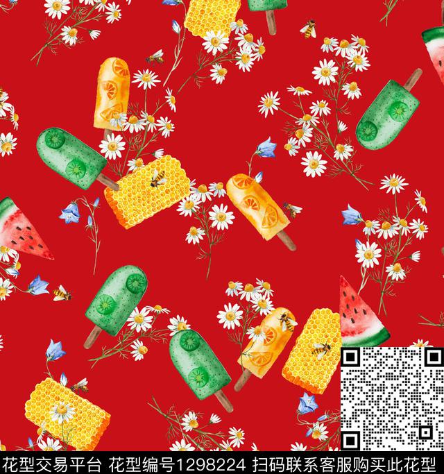 童装花卉大牌风数码印花华亿平台下载（图片编号: 1298224） - 瓦栏（Walan）