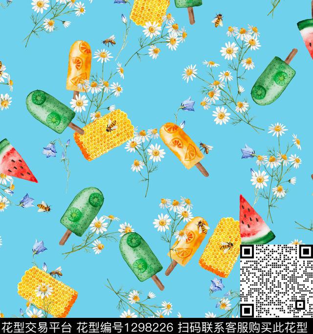 童装花卉大牌风数码印花华亿平台下载（图片编号: 1298226） - 瓦栏（Walan）