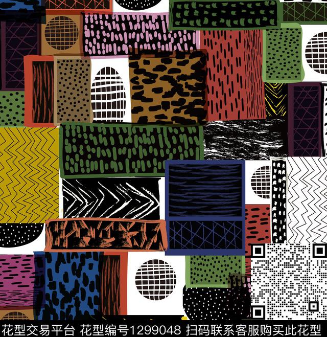 几何大牌风欧美传统印花华亿平台下载（图片编号: 1299048） - 瓦栏（Walan）
