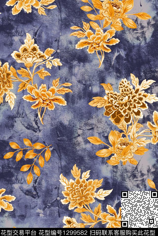 肌理春夏华亿平台大牌风数码印花华亿平台下载（图片编号: 1299582） - 瓦栏（Walan）