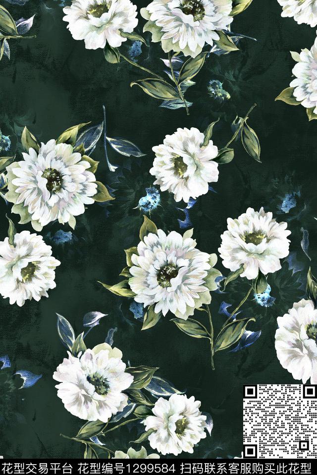 水彩肌理大牌风数码印花华亿平台下载（图片编号: 1299584） - 瓦栏（Walan）