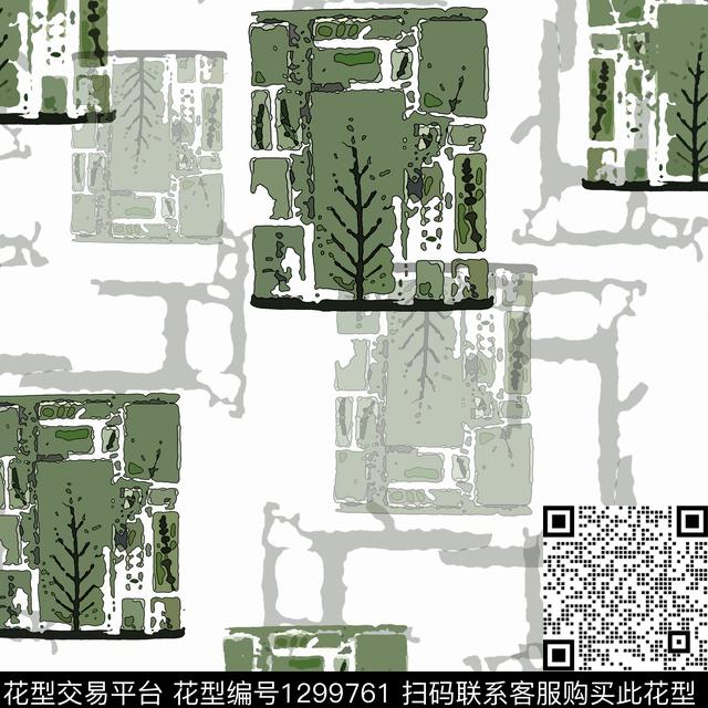 几何手绘线条笔触格子混搭数码印花华亿平台下载（图片编号: 1299761） - 瓦栏（Walan）