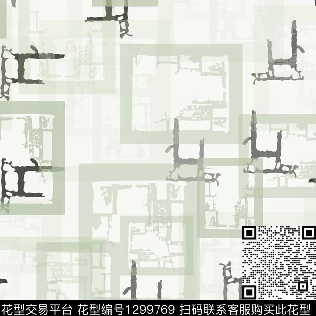 几何格子混搭手绘线条笔触传统印花华亿平台下载（图片编号: 1299769） - 瓦栏（Walan）