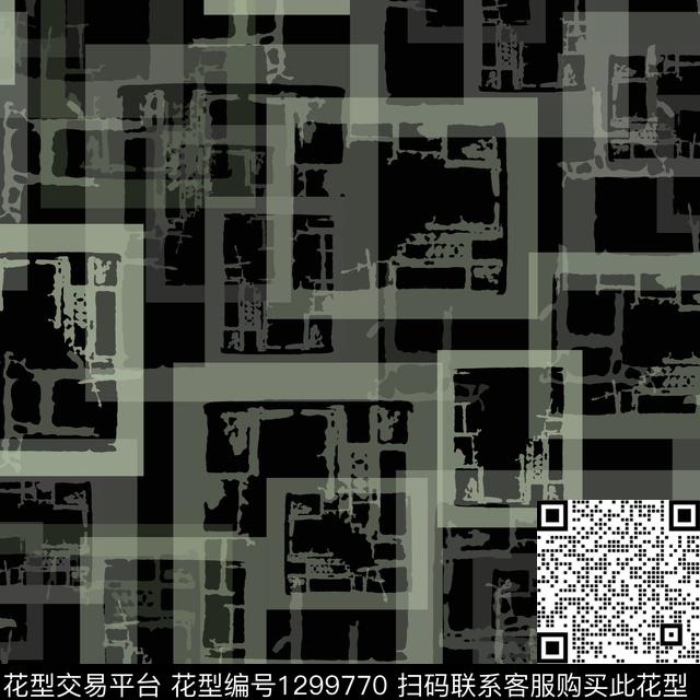 几何格子混搭手绘线条笔触传统印花华亿平台下载（图片编号: 1299770） - 瓦栏（Walan）