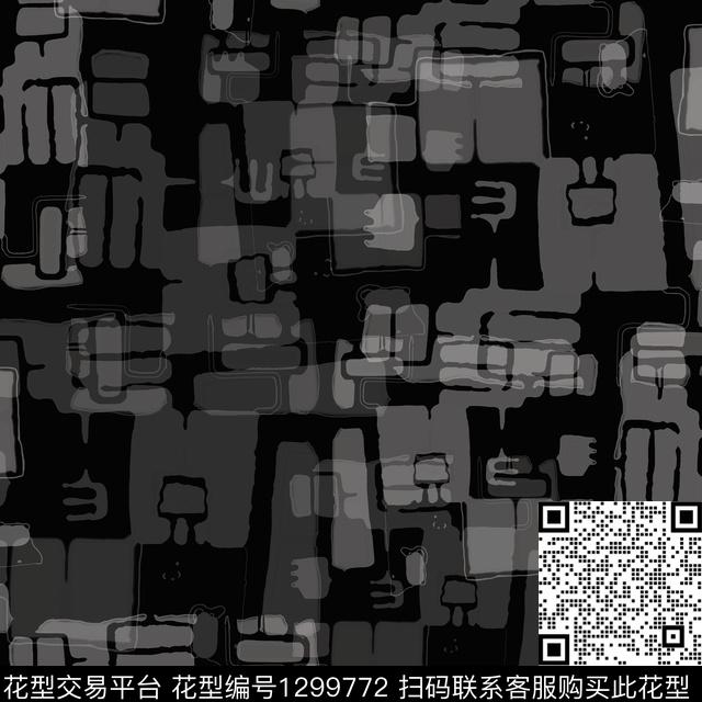 几何手绘线条笔触格子混搭传统印花华亿平台下载（图片编号: 1299772） - 瓦栏（Walan）