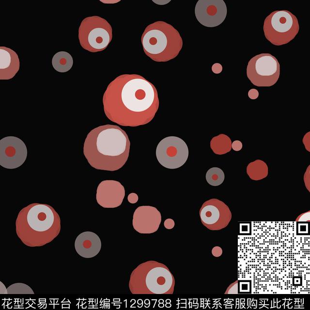 几何波点圆圈与波点传统印花华亿平台下载（图片编号: 1299788） - 瓦栏（Walan）