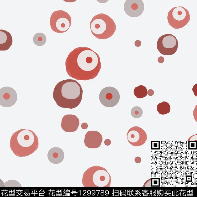 几何波点圆圈与波点传统印花华亿平台下载（图片编号: 1299789） - 瓦栏（Walan）