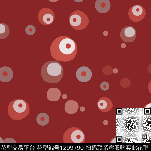 几何波点圆圈与波点传统印花华亿平台下载（图片编号: 1299790） - 瓦栏（Walan）