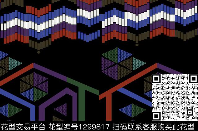 复古抽象欧美传统印花华亿平台下载（图片编号: 1299817） - 瓦栏（Walan）