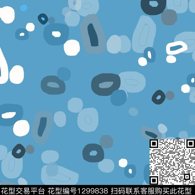 几何圆圈与波点手绘线条笔触传统印花华亿平台下载（图片编号: 1299838） - 瓦栏（Walan）