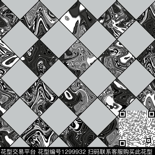 时尚线条画几何传统印花华亿平台下载（图片编号: 1299932） - 瓦栏（Walan）