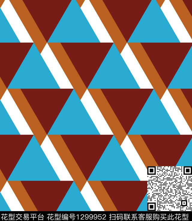 几何三角形抽象传统印花华亿平台下载（图片编号: 1299952） - 瓦栏（Walan）