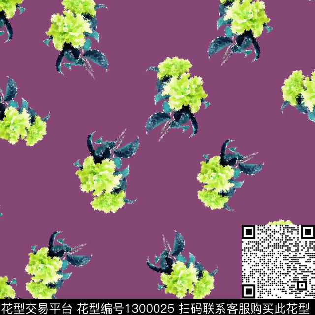 女装抽象花卉花卉数码印花华亿平台下载（图片编号: 1300025） - 瓦栏（Walan）