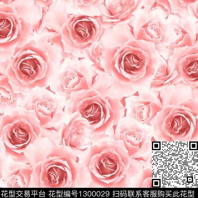 玫瑰花女装花卉数码印花华亿平台下载（图片编号: 1300029） - 瓦栏（Walan）