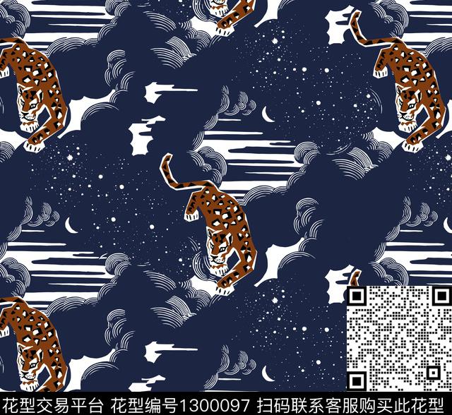 豹子动物日本传统印花华亿平台下载（图片编号: 1300097） - 瓦栏（Walan）