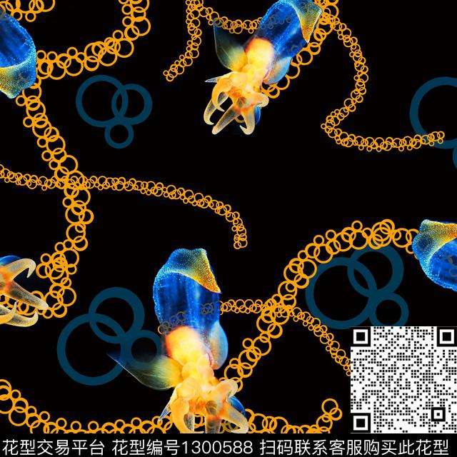 简约链条数码印花华亿平台下载（图片编号: 1300588） - 瓦栏（Walan）