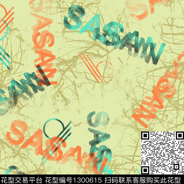 字母男装抽象传统印花华亿平台下载（图片编号: 1300615） - 瓦栏（Walan）