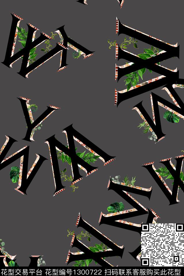 潮牌大牌风数码印花华亿平台下载（图片编号: 1300722） - 瓦栏（Walan）