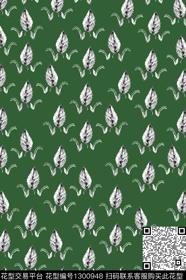 时尚大牌风手绘数码印花华亿平台下载（图片编号: 1300948） - 瓦栏（Walan）