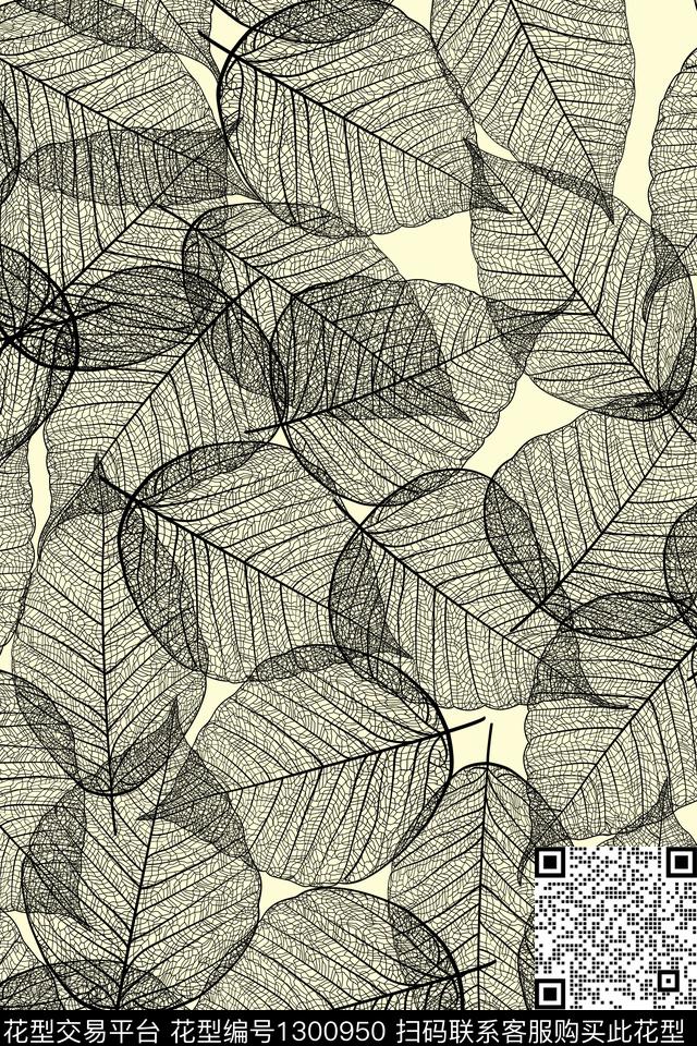 时尚大牌风手绘数码印花华亿平台下载（图片编号: 1300950） - 瓦栏（Walan）