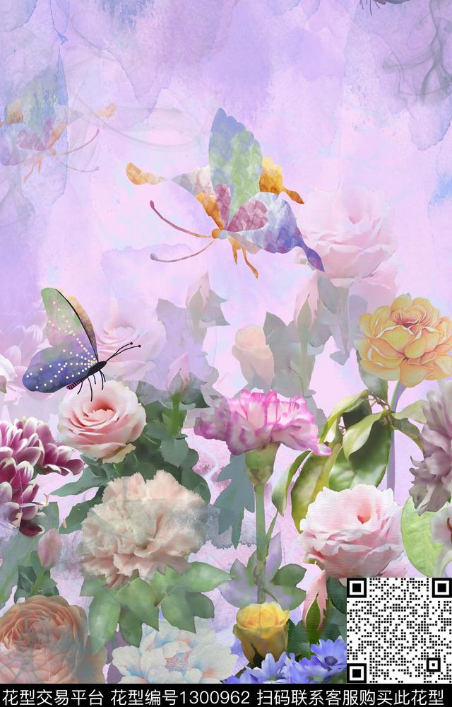 女装定位花趋势华亿平台数码印花华亿平台下载（图片编号: 1300962） - 瓦栏（Walan）